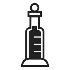 Poster - Test medicine glass icon. Simple illustration of test medicine glass vector icon for web design isolated on white background
