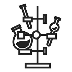 Poster - Chemical flask stand icon. Simple illustration of chemical flask stand vector icon for web design isolated on white background