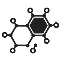Poster - Chemical element molecule icon. Simple illustration of chemical element molecule vector icon for web design isolated on white background