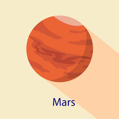 Poster - Mars planet icon. Flat illustration of mars planet vector icon for web design