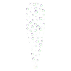 Poster - Oxygen bubbles icon. Realistic illustration of oxygen bubbles vector icon for web design isolated on white background