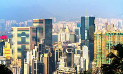 Sticker - View of Hong Kong Island from Victoria peak