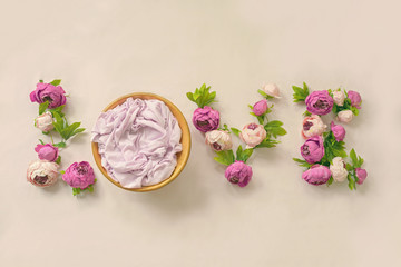 lovely flower background for newborn baby, concept of newborn baby.