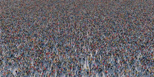 Fotografija  30000 Menschen auf einem Platz