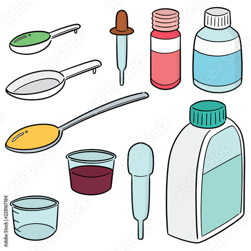 vector set of liquid medicine Stock Vector Adobe Stock