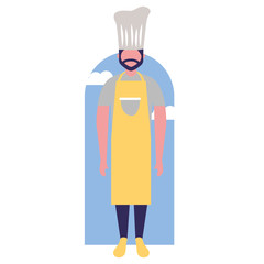 Sticker - chief cooking male character professional