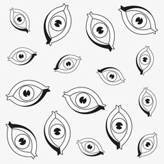 Sticker - human eye optic vision pattern