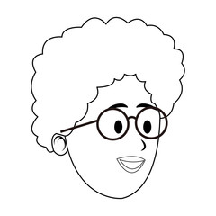 Sticker - Woman face cartoon