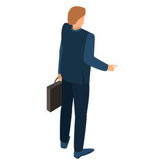 Poster - Businessman icon. Isometric of businessman vector icon for web design isolated on white background
