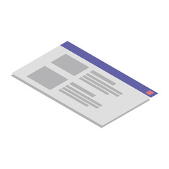 Poster - computer window icon. isometric of computer window vector icon for web design isolated on white back