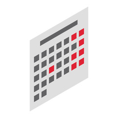 Poster - Office calendar icon. Isometric of office calendar vector icon for web design isolated on white background
