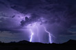 © JSirlin - Lightning bolt strike storm background