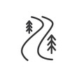 River trail vector icon