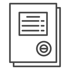 Poster - Work paper icon. Outline work paper vector icon for web design isolated on white background