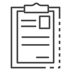 Poster - Paper holder icon. Outline paper holder vector icon for web design isolated on white background