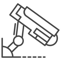 Poster - Outdoor security camera icon. Outline outdoor security camera vector icon for web design isolated on white background