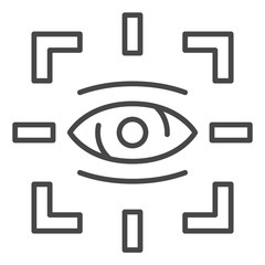 Poster - Detect eye icon. Outline detect eye vector icon for web design isolated on white background