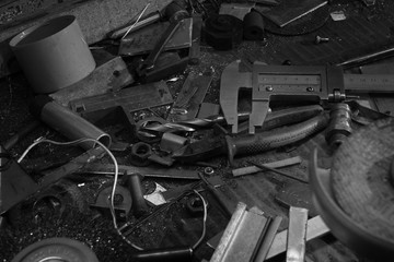 Working tools on the workbench