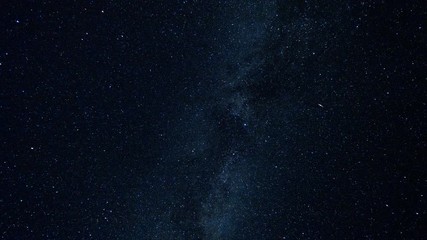 Wall Mural - the milky way moving across the night sky, stars time lapse