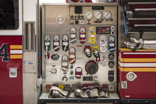 High Pressure Operating Station On A Fire Engine In New York City