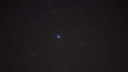 Wall Mural - stars rotating north pole star. night sky polaris time lapse.