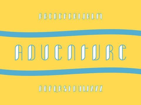 6403938 Adventure font. Vector alphabet letters
