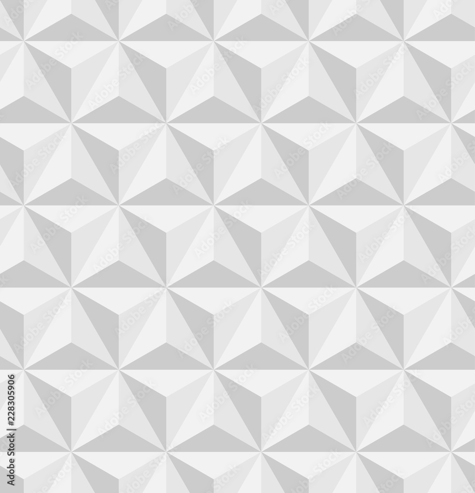 3D triangular, or tetrahedron, pyramids. Seamless vector pattern ...
