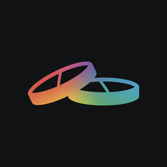 Poster - Pills or vitamin. Rainbow color and dark background