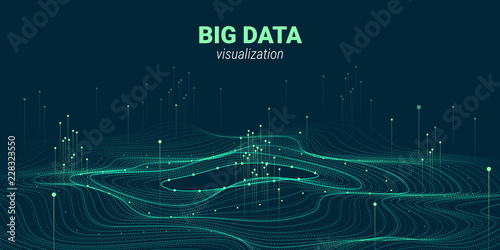 Cuadros en Lienzo Abstract 3D Big Data Visualization.