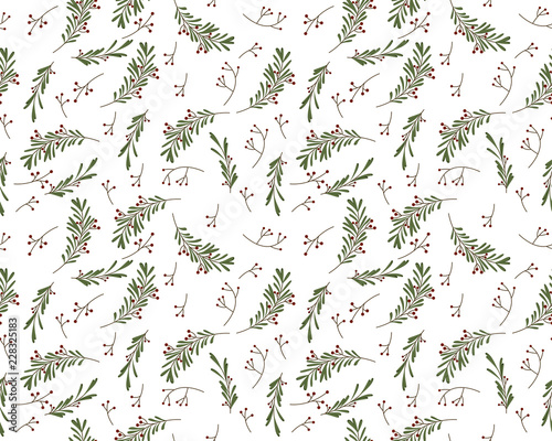 Cuadros en Lienzo Seamless New Year pattern in vector