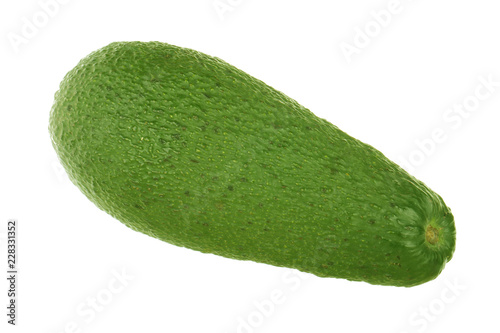Fotografía green fresh avocado isolated on white background