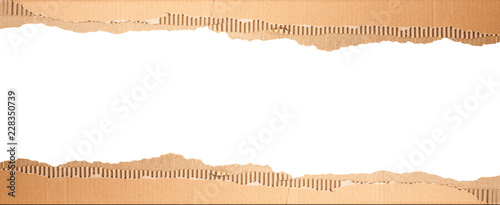 Fotografía Cardboard with a hole - white background