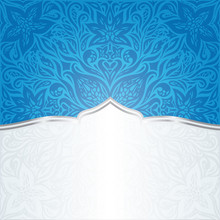 Floral Wallpaper Background Decorative Mandala Mandala Design In Dark Blue Trendy Fashion Design With Copy Space