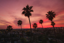 Koreatown, Los Angeles At Sunset