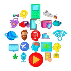 Poster - Patent icons set. Cartoon set of 25 patent vector icons for web isolated on white background
