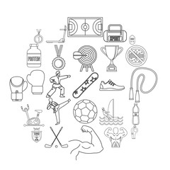 Poster - athlete icons set. outline set of 25 athlete vector icons for web isolated on white background