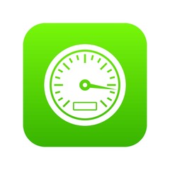Poster - Speedometer icon digital green for any design isolated on white vector illustration