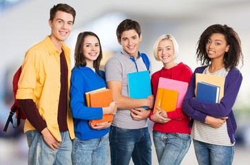 Sticker - Group of Students with books