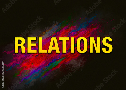 Foto Relations colorful paint abstract background