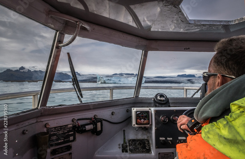 Fotografía Navegando en barco anfibio por Jökulsárlón, Islandia