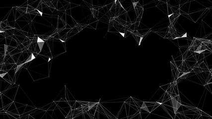 Poster - Closed signal system. Abstract technology background. Place for text. Seamless loop.