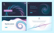 © PureSolution - Set of web page design templates with abstract background for big data analysis, software, market research . Modern vector illustration concepts for website and mobile website development.