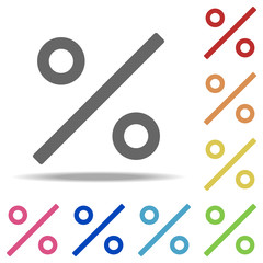 Poster - percent sign icon. Elements of banking in multi color style icons. Simple icon for websites, web design, mobile app, info graphics