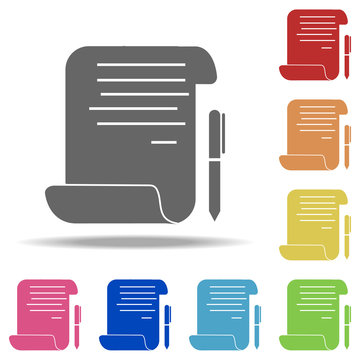 credit contract icon. Elements of banking in multi color style icons. Simple icon for websites, web design, mobile app, info graphics