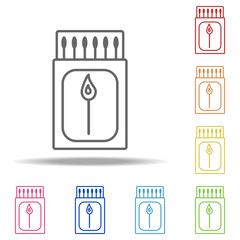 Aufkleber - matches icon. Elements of kitchen in multi color style icons. Simple icon for websites, web design, mobile app, info graphics