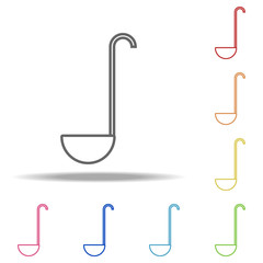 Poster - ladle icon. Elements of kitchen in multi color style icons. Simple icon for websites, web design, mobile app, info graphics