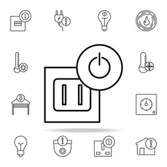 Aufkleber - electrical outlet icon. Automation icons universal set for web and mobile