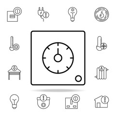 Poster - mechanical time icon. Automation icons universal set for web and mobile