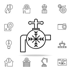 Aufkleber - cold water sign icon. Automation icons universal set for web and mobile