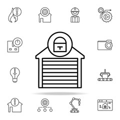 Aufkleber - closed garage sign icon. Automation icons universal set for web and mobile